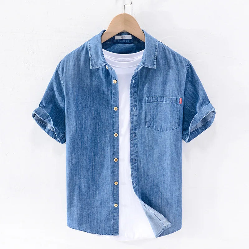 Denimskjorte til Herre – Lett & Kortermet Sommerstil