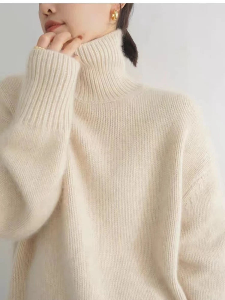 Kashmirgenser med turtleneck