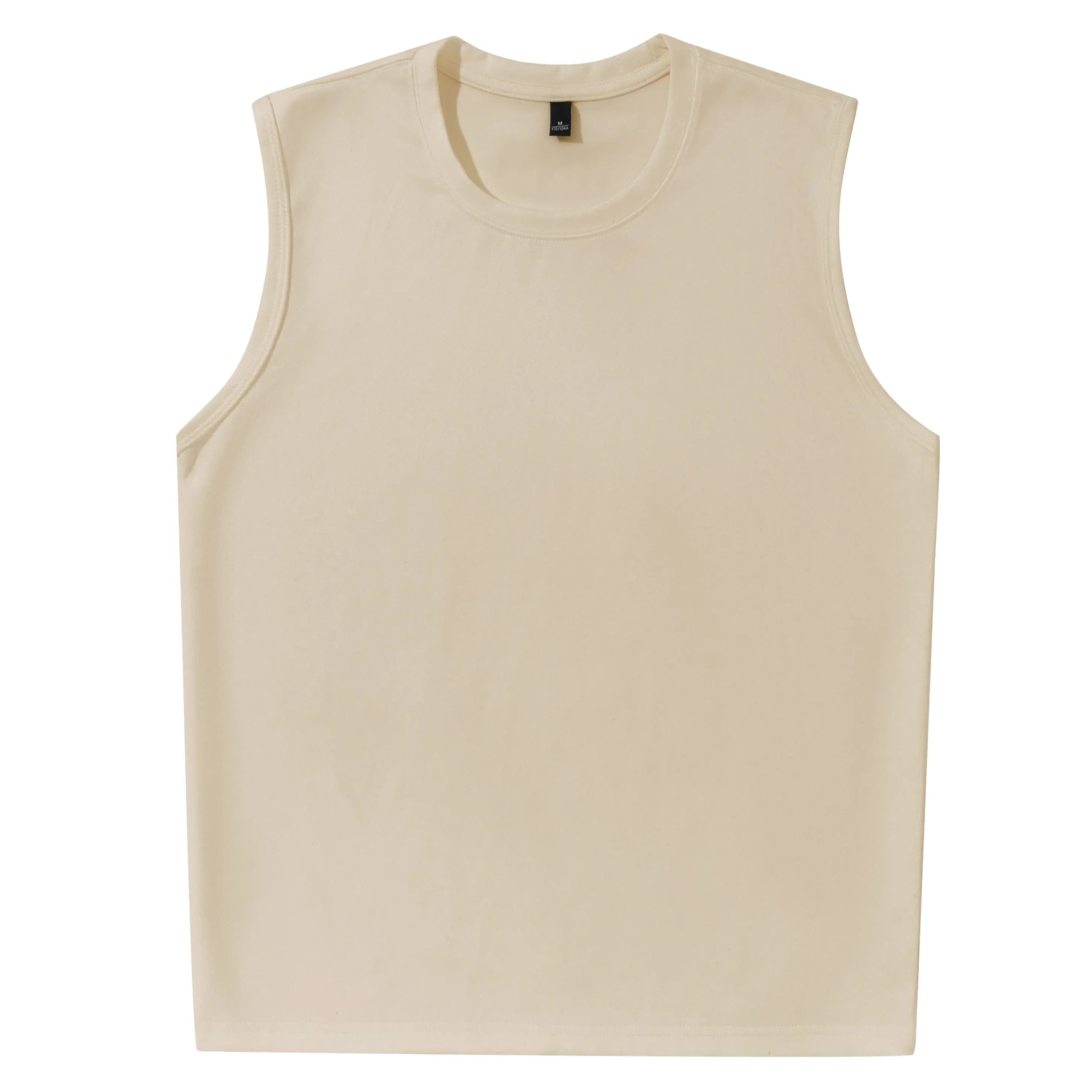 Ermeløs Topp til Herre – Faux Suede Singlet i Løs Vintage Stil