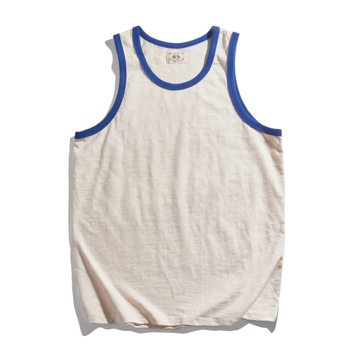 Vintage Slub Cotton Tank Top – 230gsm Ermeløs Topp til Herre