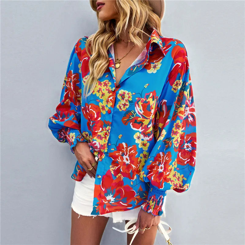Elegant bluse med knute foran
