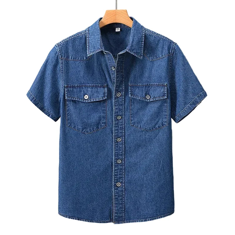 Kortermet Denimskjorte til Herre – Lett Workwear Sommertopp