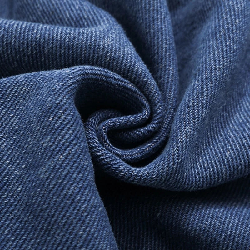Bandeautopp i denim med blomstret choker