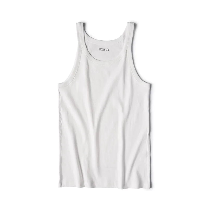 Ribbestrikket Tank Top til Herre – Klassisk Bomulls Undertrøye