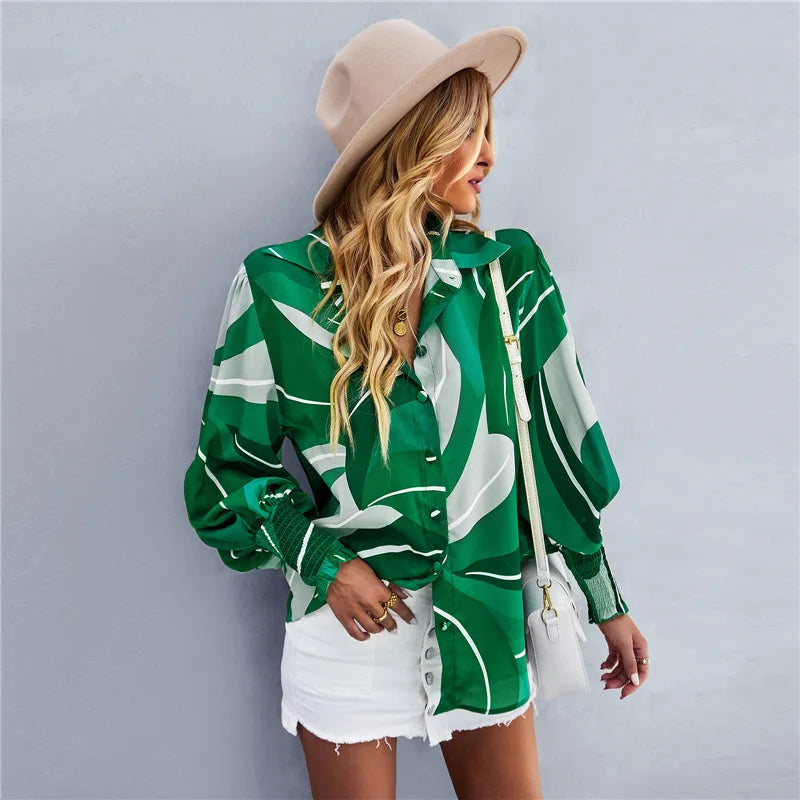 Elegant bluse med knute foran