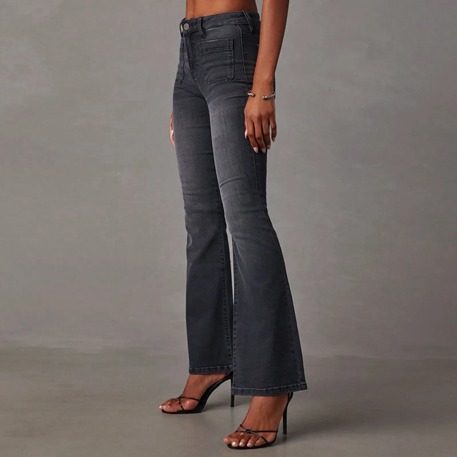 Elegante bootcut-jeans med lav passform