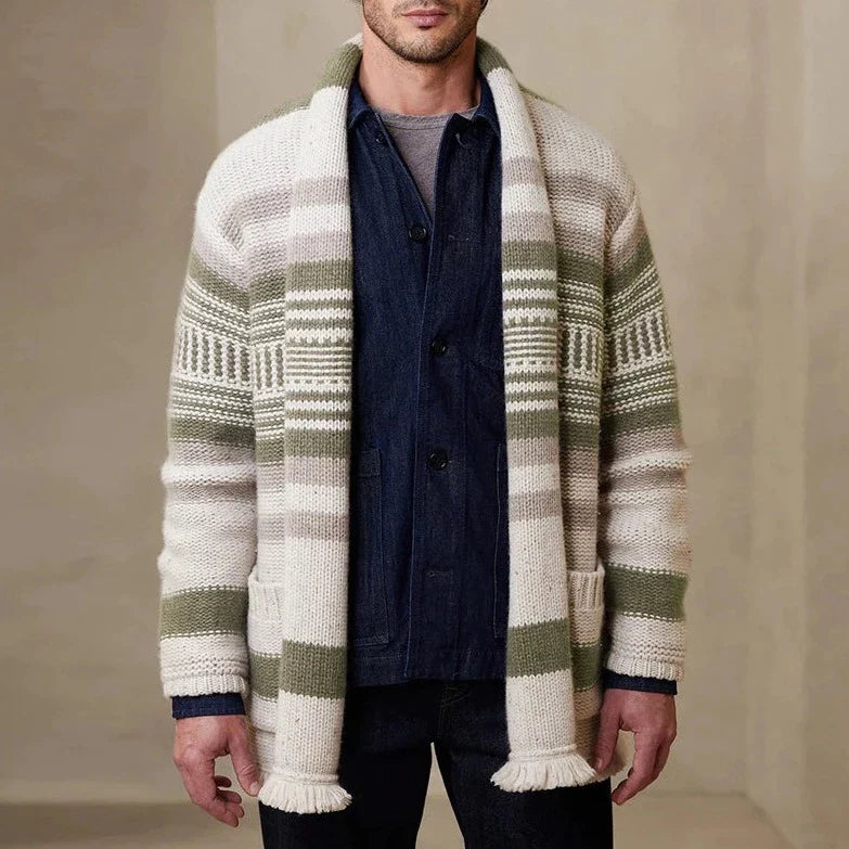 Jacquard Strikket Cardigan