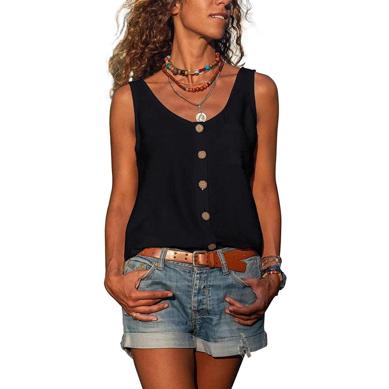 Ibiza Fashion Elegant Tank Top for kvinner