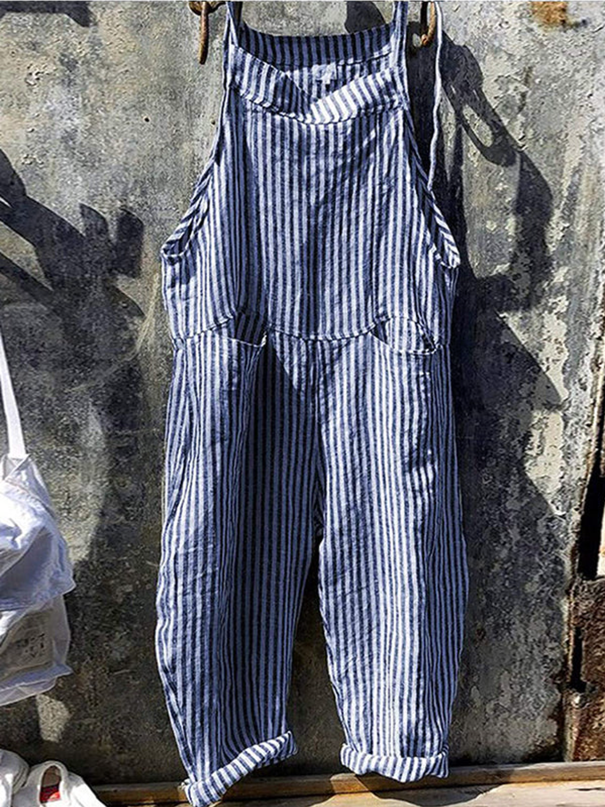 Stripete, uformell jumpsuit