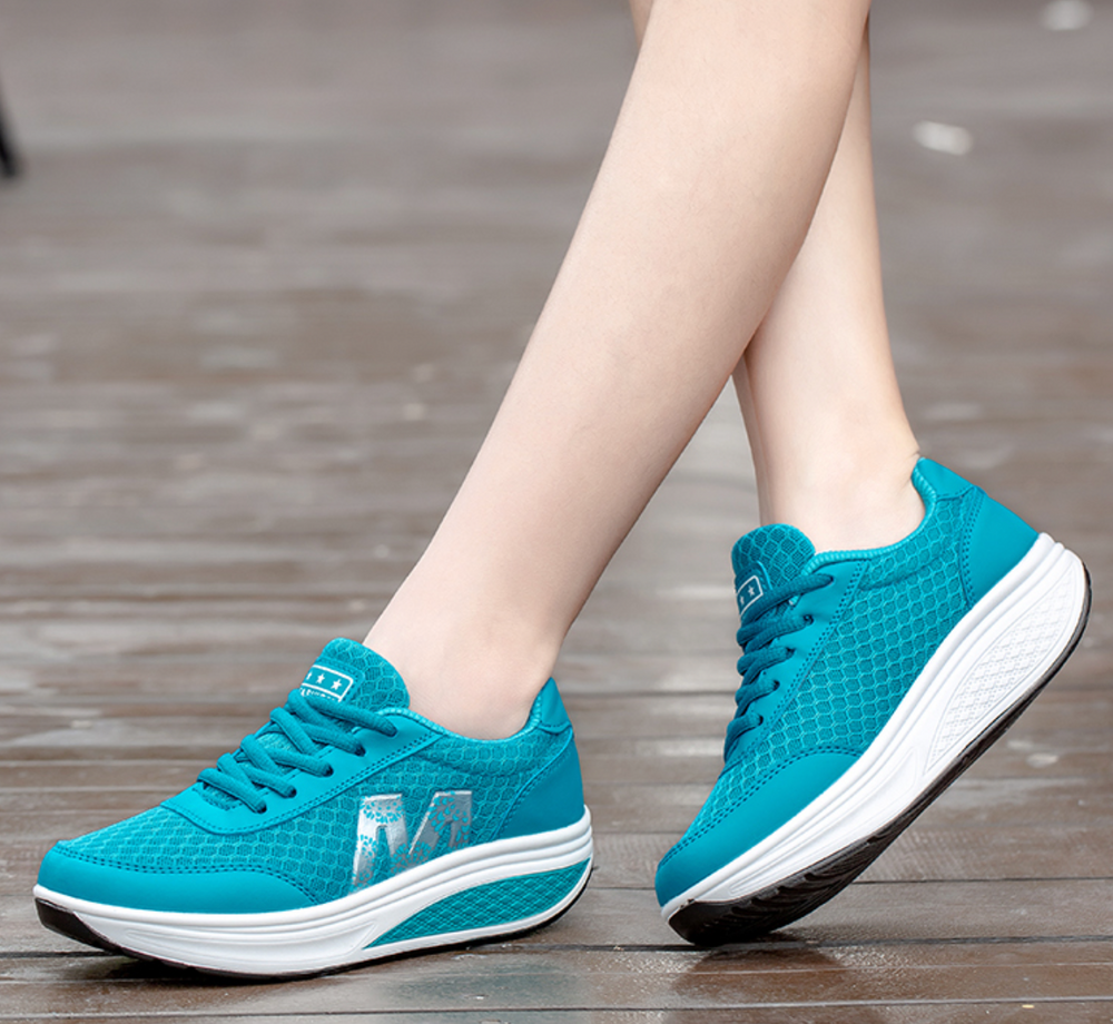 Lace Up Wedge Sneakers – ergonomiske sko
