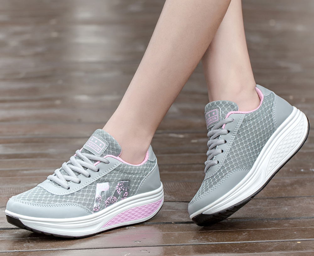 Lace Up Wedge Sneakers – ergonomiske sko