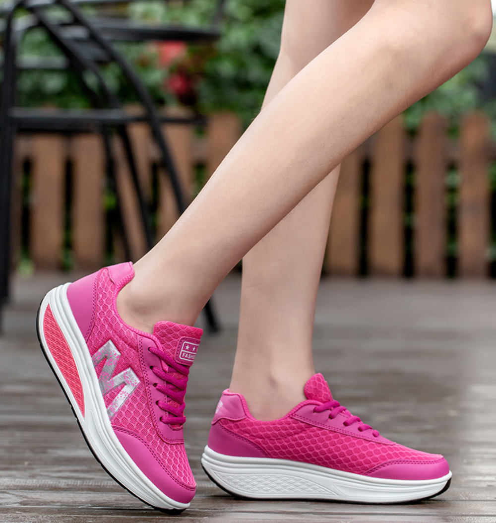 Lace Up Wedge Sneakers – ergonomiske sko