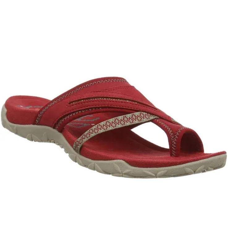 Pustende mesh- og skinn sandaler for kvinner - ergonomiske sko
