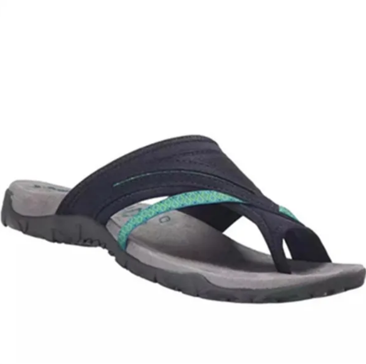 Pustende mesh- og skinn sandaler for kvinner - ergonomiske sko