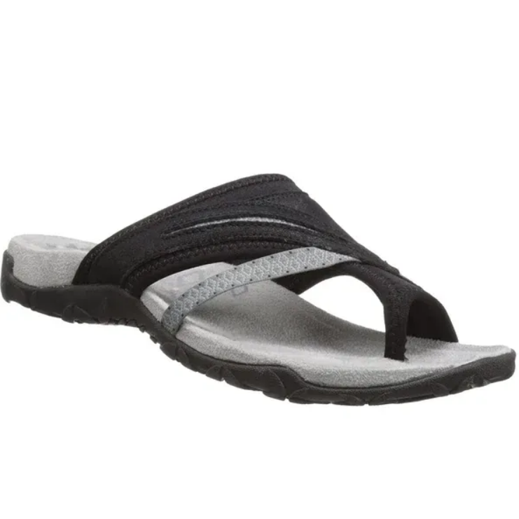 Pustende mesh- og skinn sandaler for kvinner - ergonomiske sko