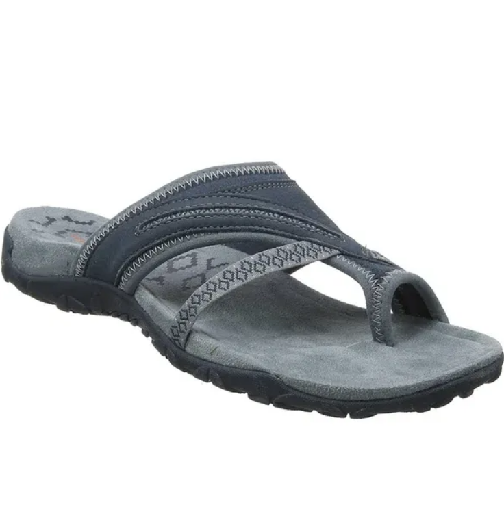 Pustende mesh- og skinn sandaler for kvinner - ergonomiske sko