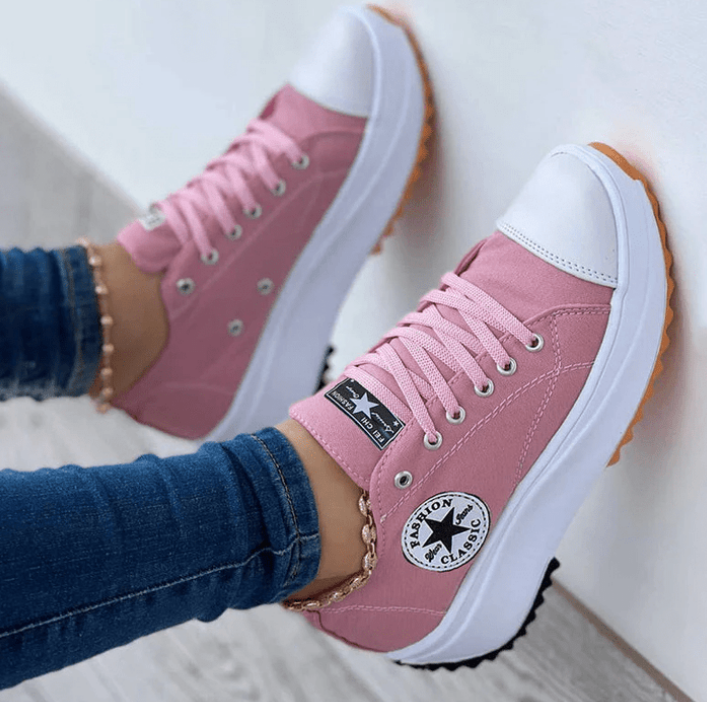 Canvas Hike Platform Sneakers Shoes - ergonomiske sko