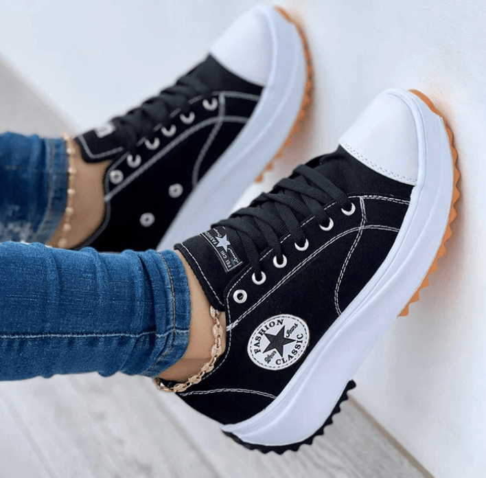 Canvas Hike Platform Sneakers Shoes - ergonomiske sko