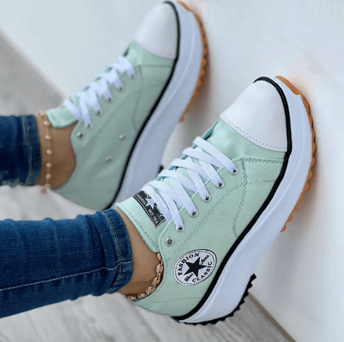 Canvas Hike Platform Sneakers Shoes - ergonomiske sko