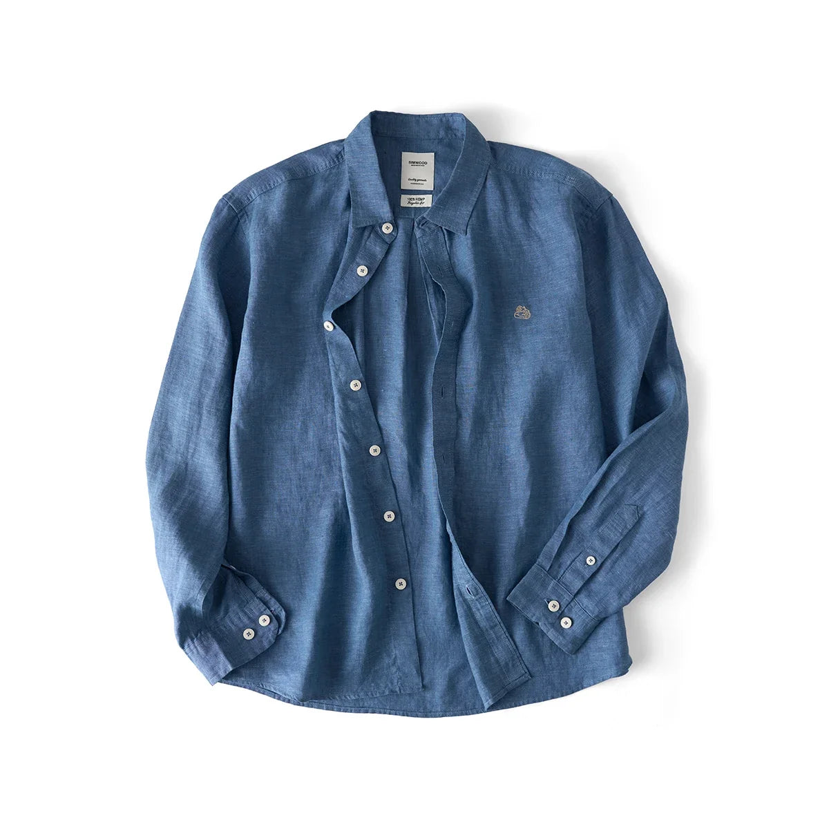 Linskjorte til Herre – Vasket Lin/Hamp, Langermet & Avslappet Vintage Sommerstil