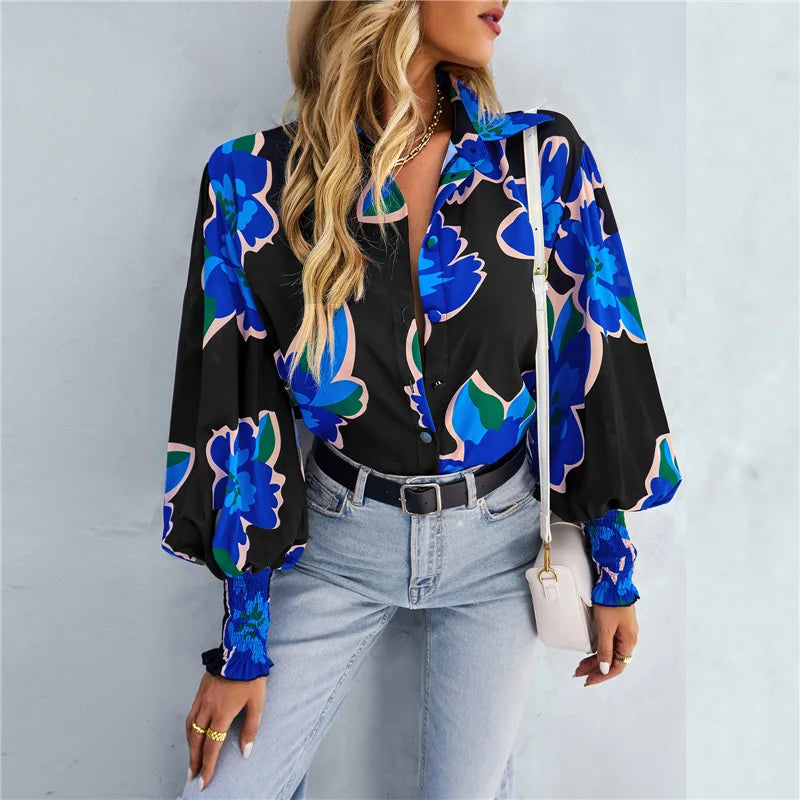 Elegant bluse med knute foran