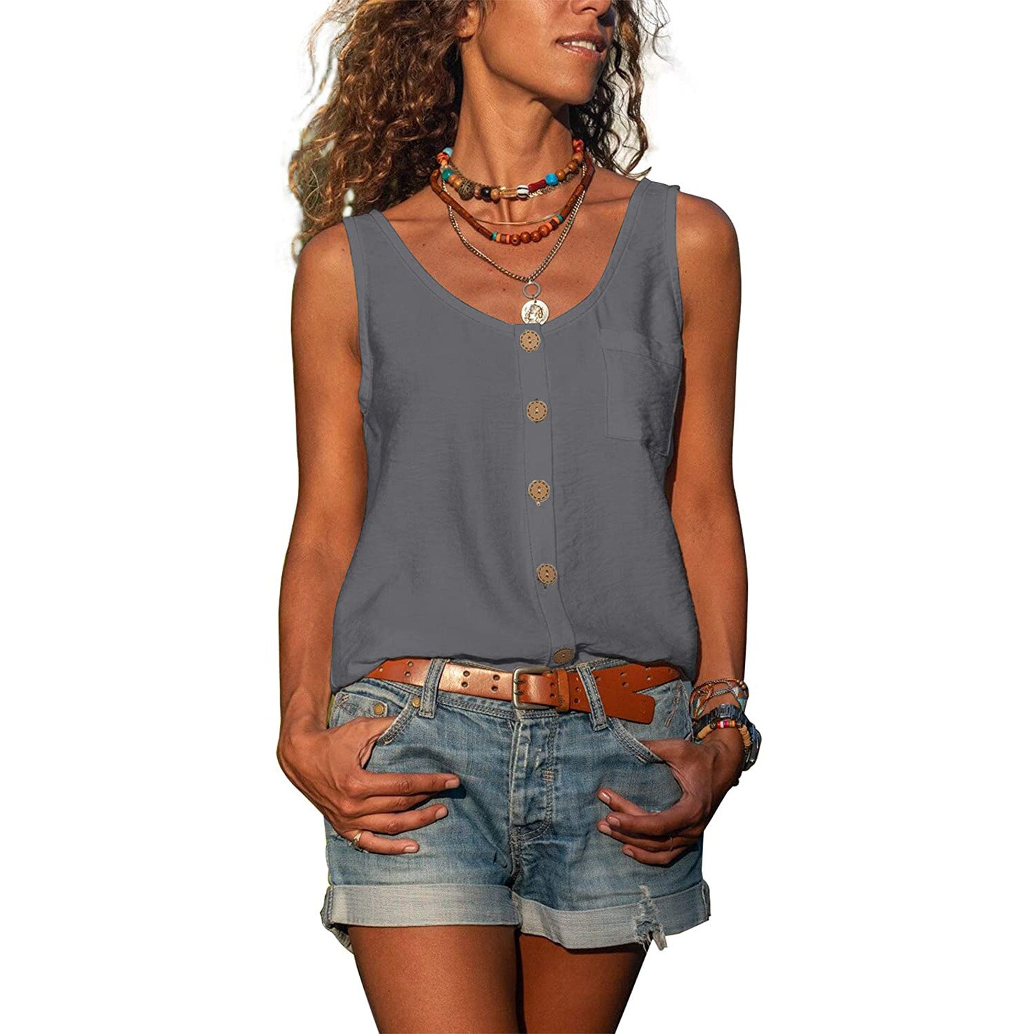 Ibiza Fashion Elegant Tank Top for kvinner