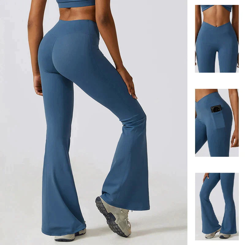 Flare legging med høy midje