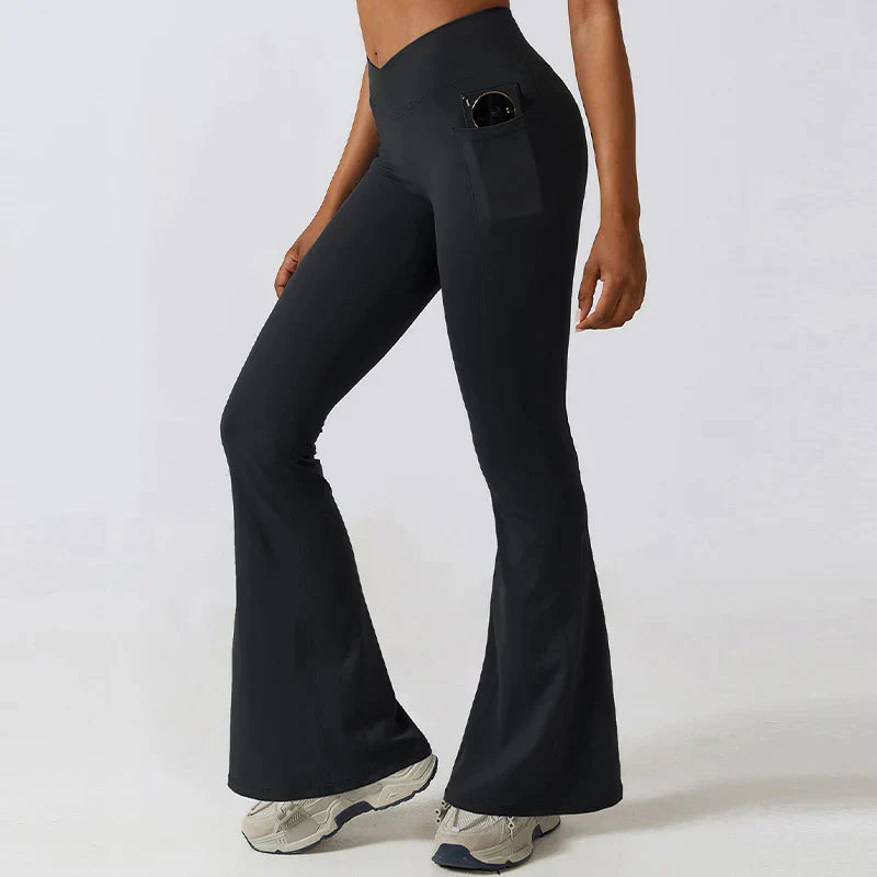Flare legging med høy midje