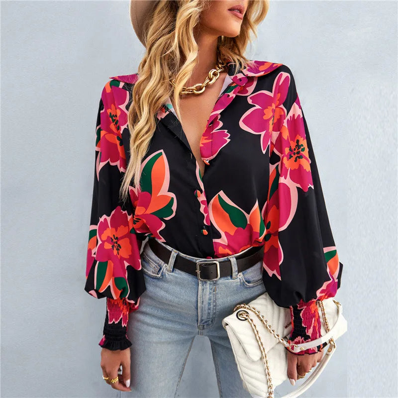 Elegant bluse med knute foran