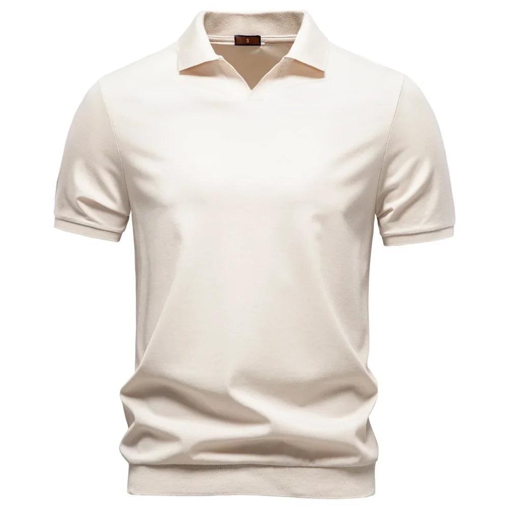 Silkemyk Polo til Herre – Pustende Old Money Sommerstil