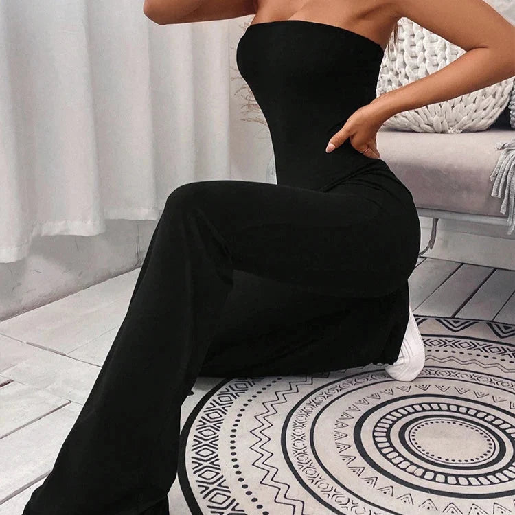 Sommer Jumpsuit-Bukser med Snøring i Midjen – Elegant, Figursydd & Komfortabel