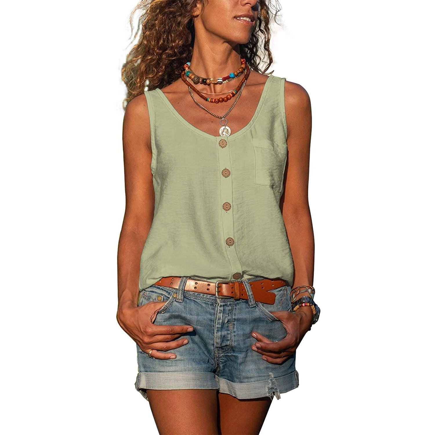 Ibiza Fashion Elegant Tank Top for kvinner