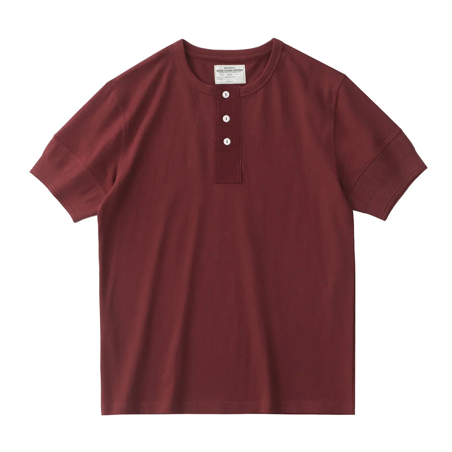 Retro Henley T-skjorte til Herre – Vasket Bomull med Amerikansk Vintage Stil