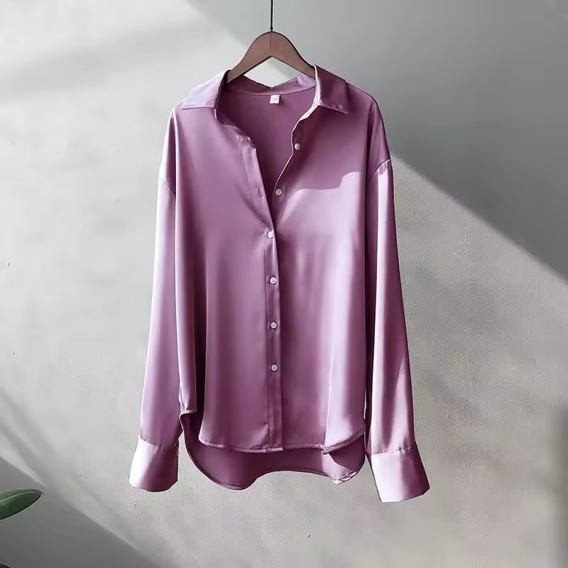 Dame Silke Skjorte Bluse
