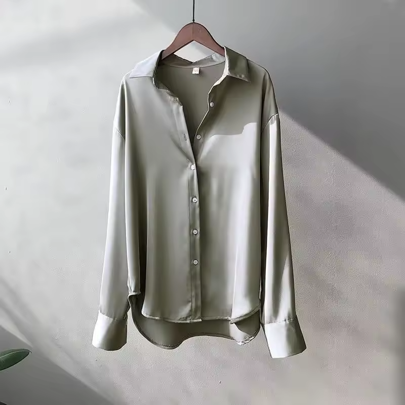 Dame Silke Skjorte Bluse