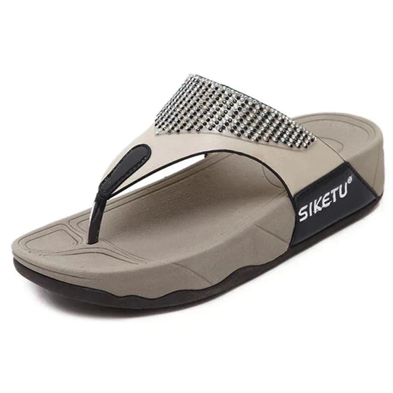 Strass sommertøfler flip-flops for damer