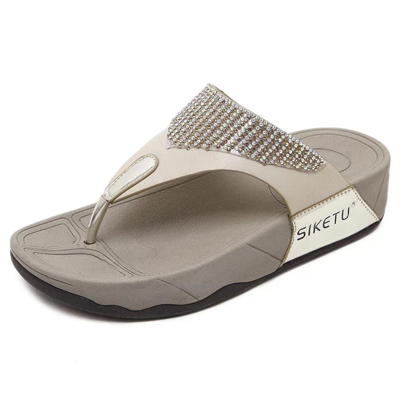 Strass sommertøfler flip-flops for damer