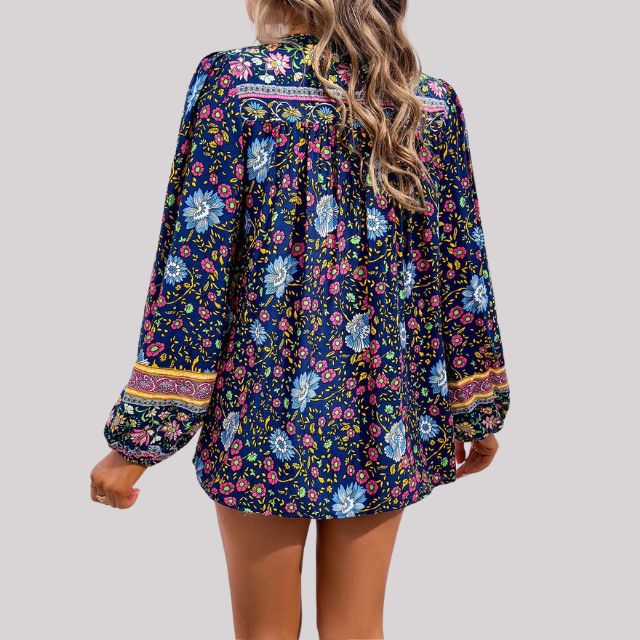 Bohemsk bluse med paisleymønster