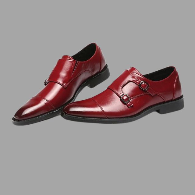 Elegante skinnsko med munkestropper