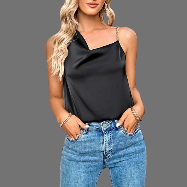 Elegant tanktop med kjettingstropper