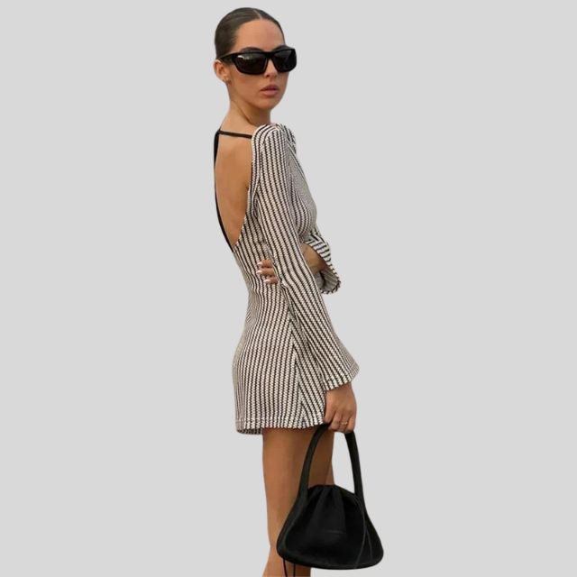 Bodycon-kjole med firkantet utringning