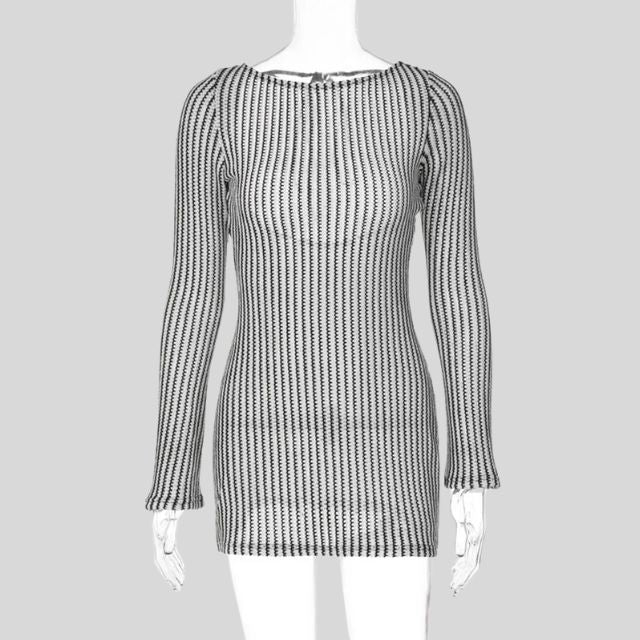 Bodycon-kjole med firkantet utringning