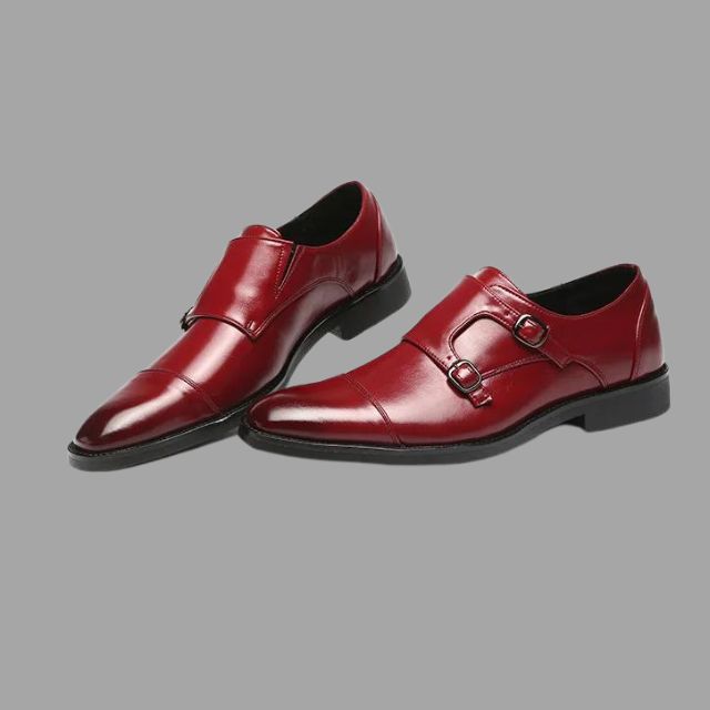 Elegante skinnsko med munkestropper