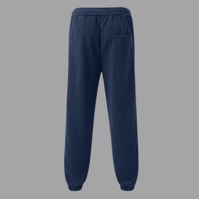 Joggers i vintage kordfløyel med kontrastfargede striper
