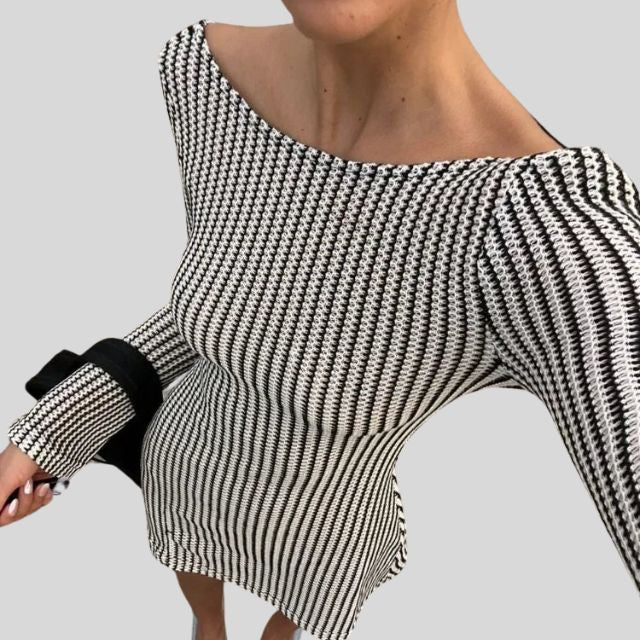Bodycon-kjole med firkantet utringning