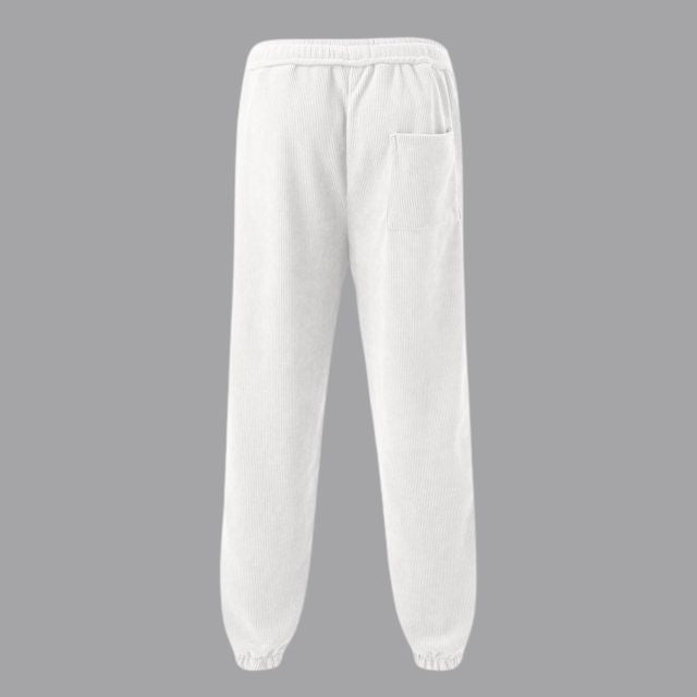 Joggers i vintage kordfløyel med kontrastfargede striper