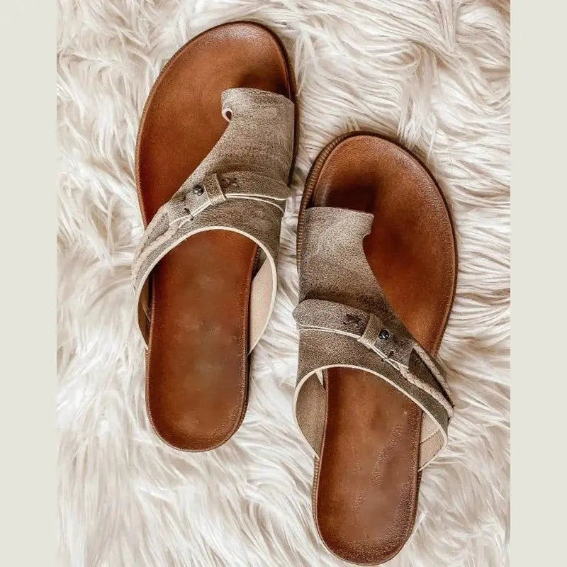 Éliane | Ortopediske komfortsandaler – Khaki
