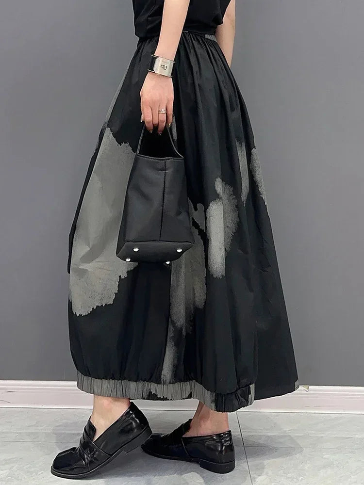 Trendy asymmetrisk casual skjørt