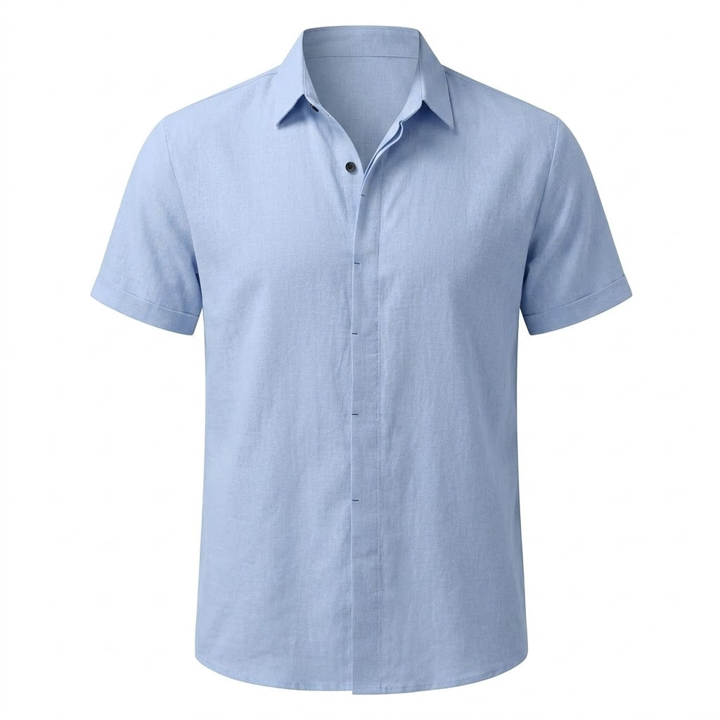 Kortermet Linskjorte til Herre – Lett, Pustende & Perfekt for Sommeren