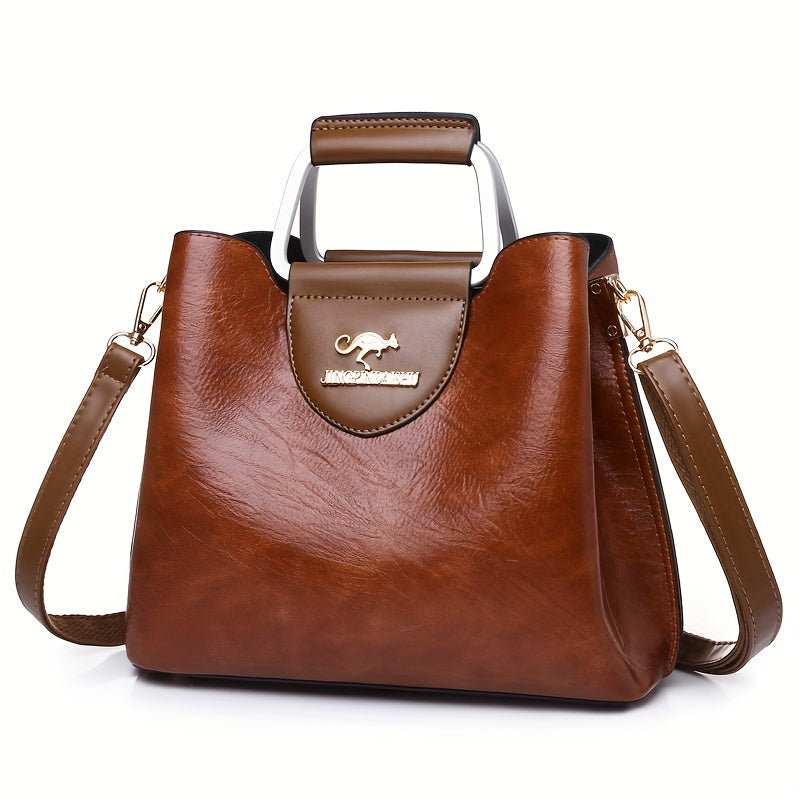 Elegant, tofarget skinnveske